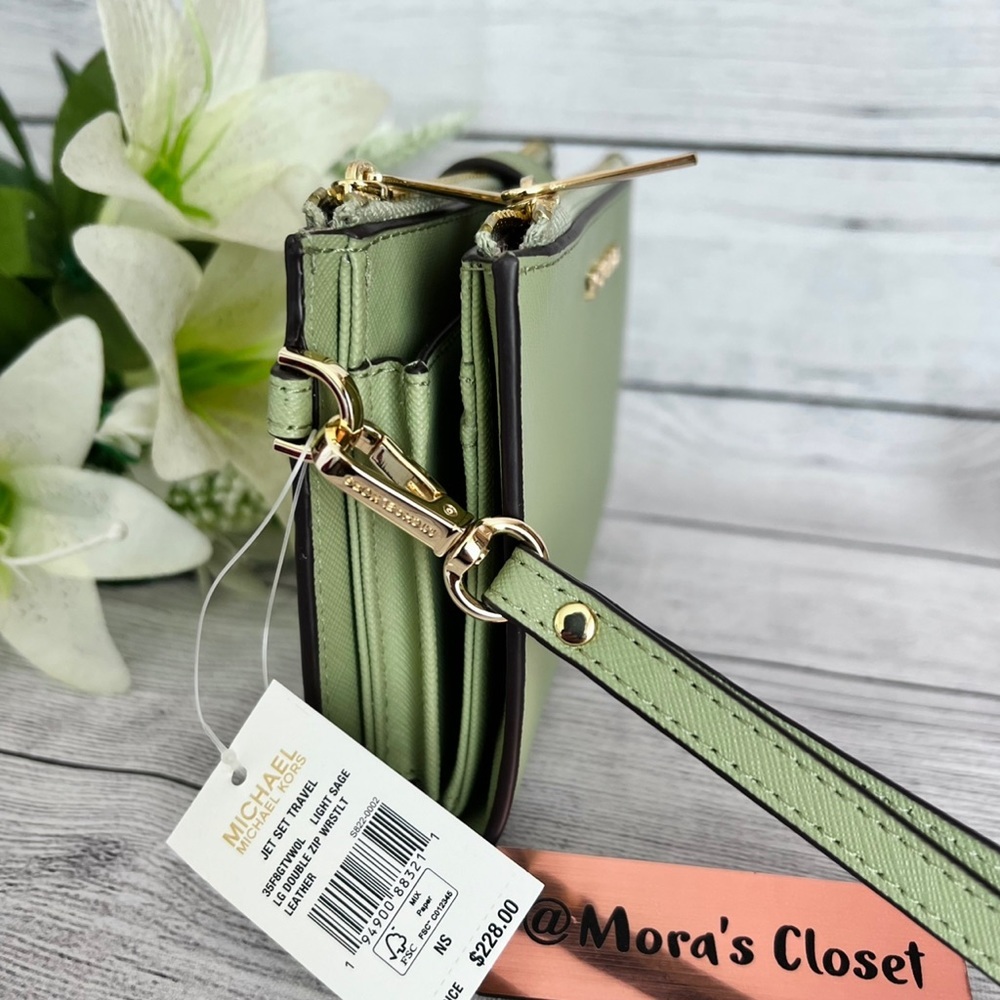 Michael Kors Light Sage Wallet/Wristlet - Picture 7 of 10